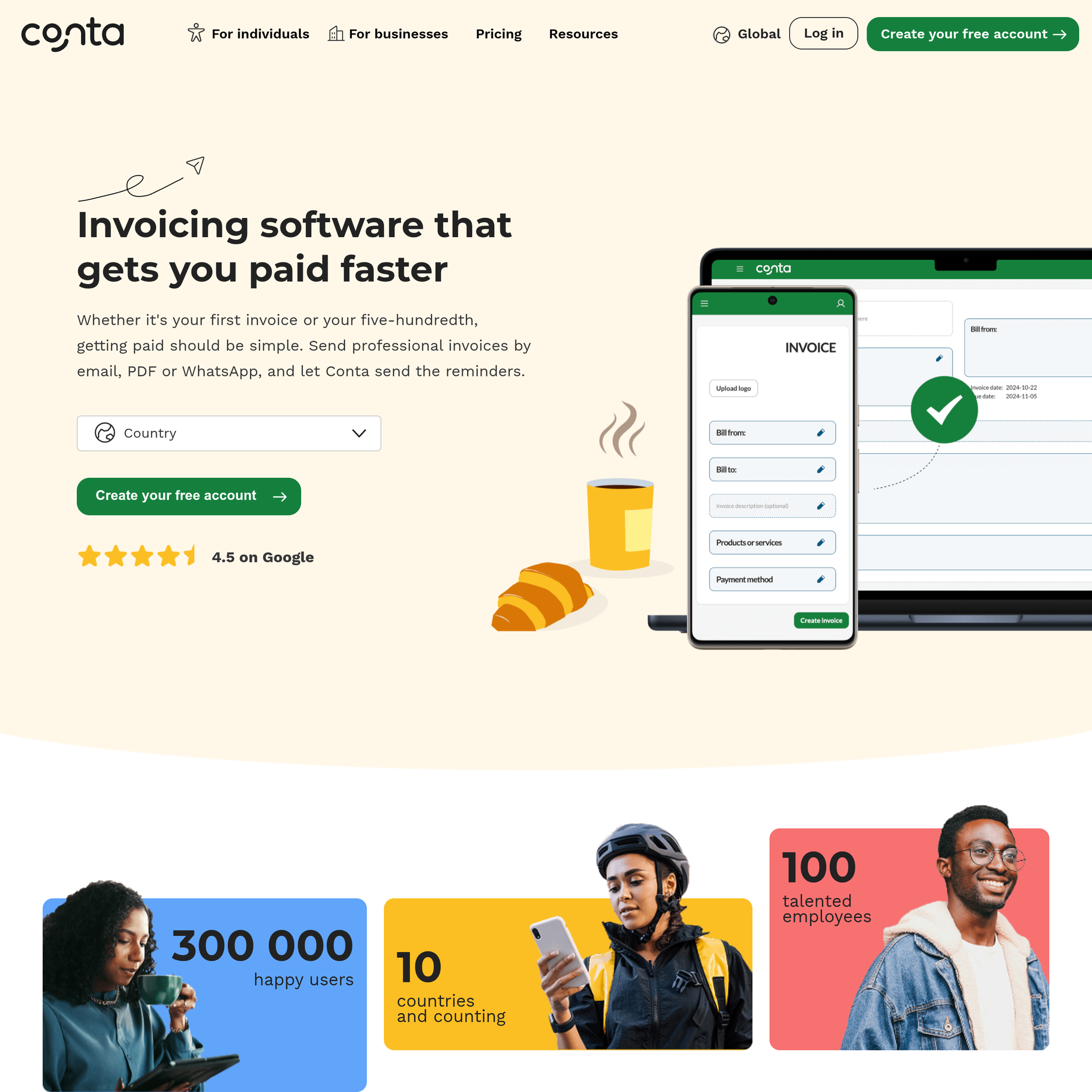 Free professional invoicing for startups screenshot 1